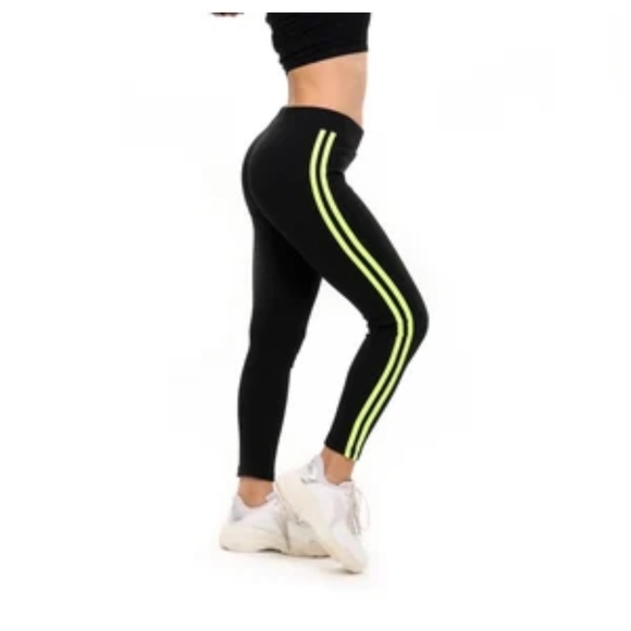 ADIDAS Black Climacool Neon Green Detail Workout Track Pants XL NWOT - Picture 1 of 13